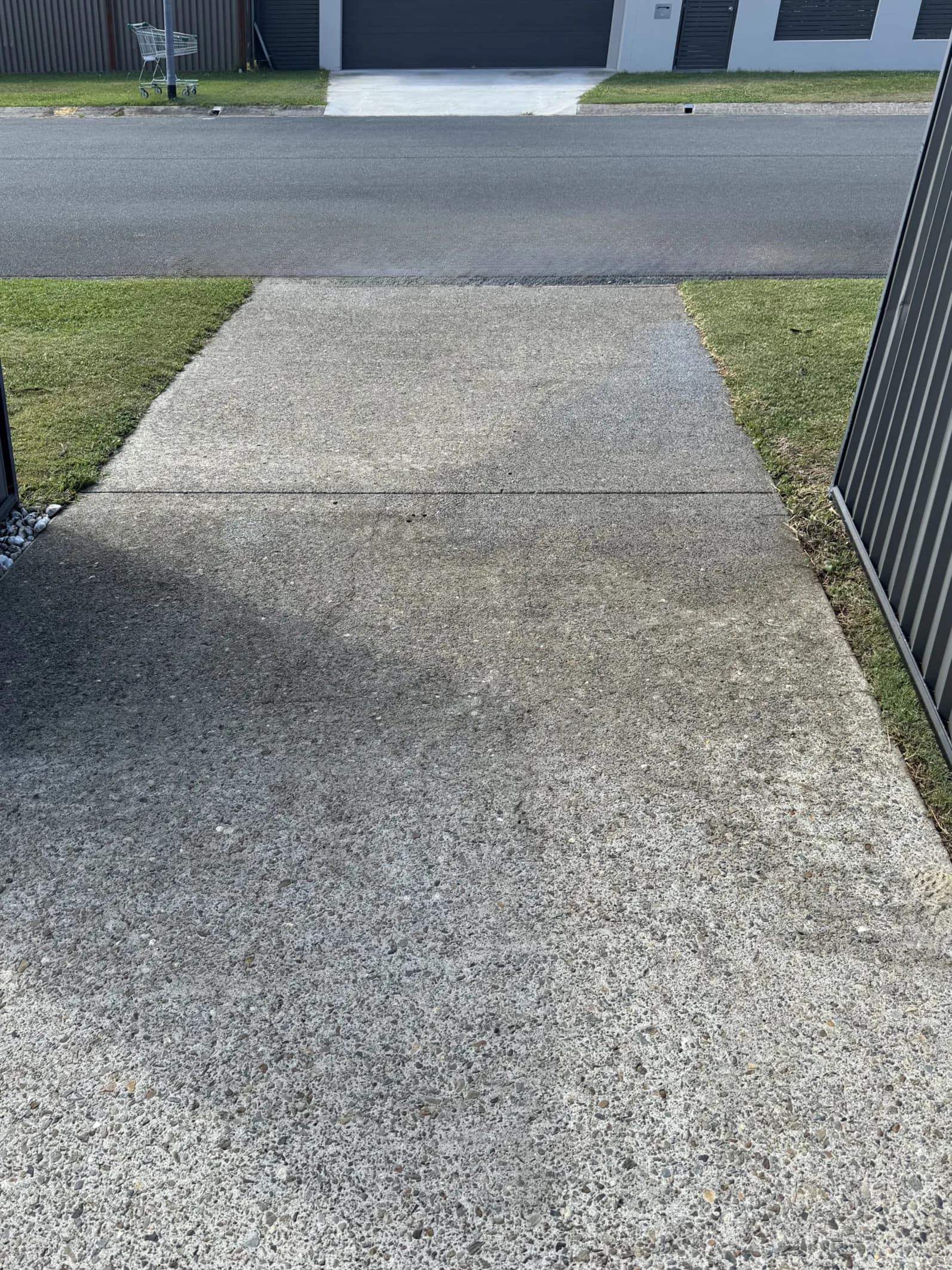Concrete driveway, after