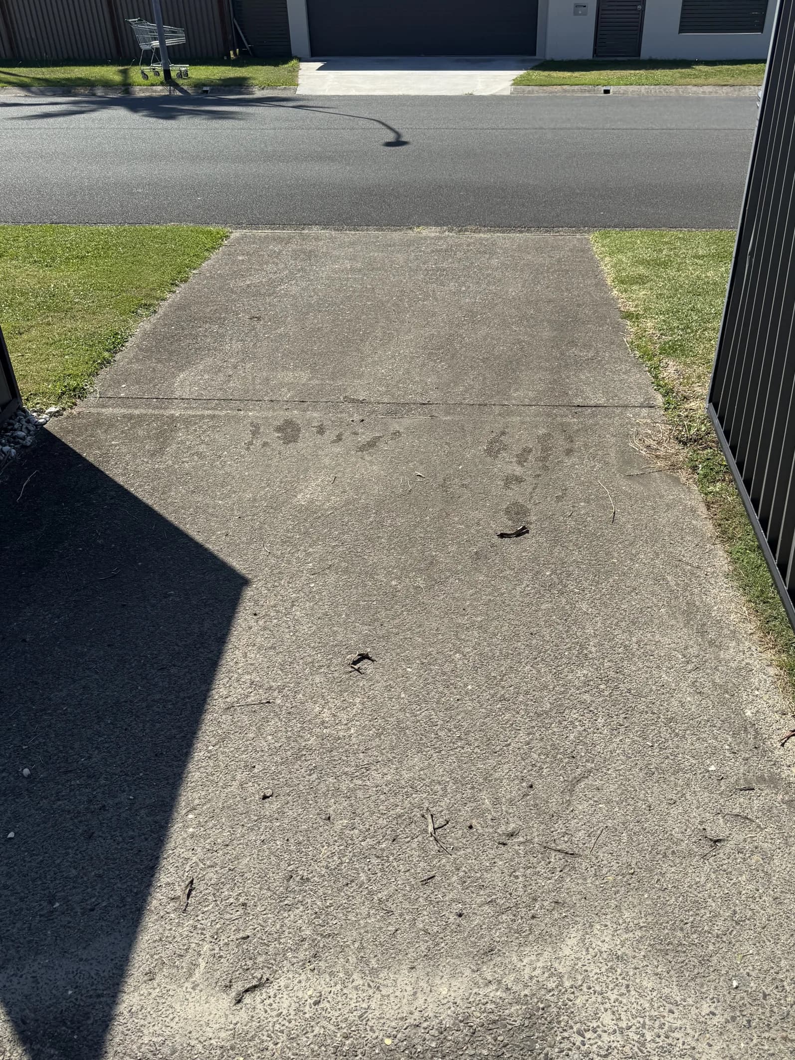 Concrete driveway, before