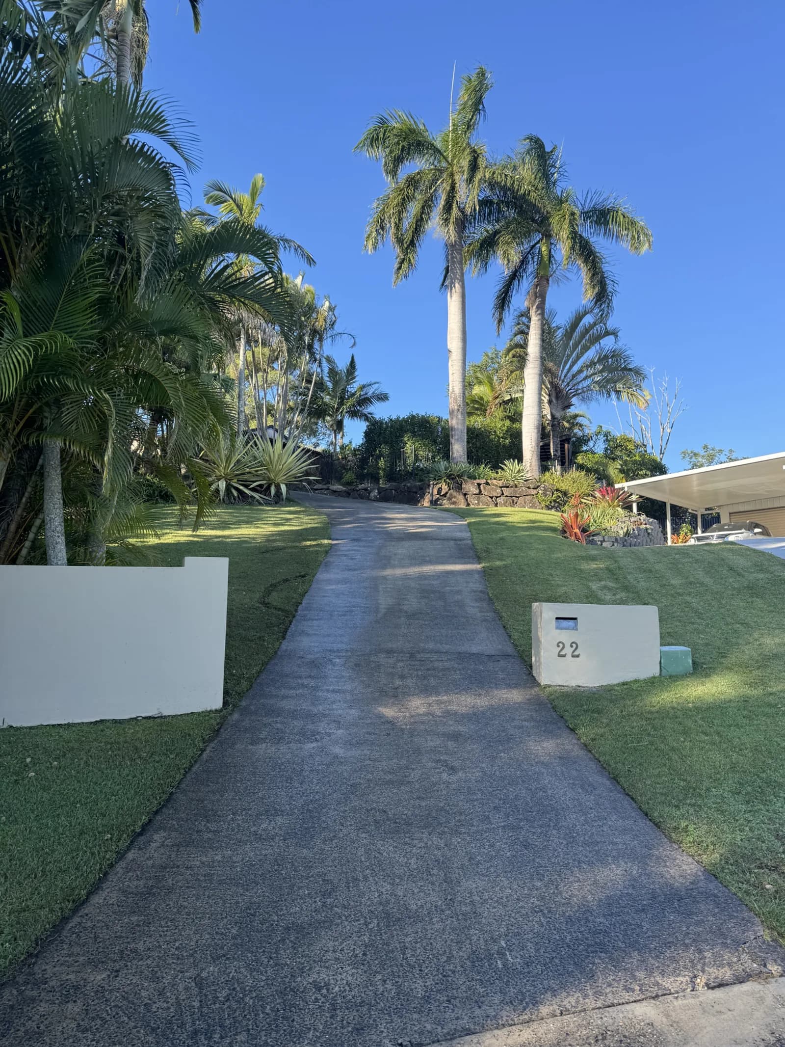 Driveway and entry, after