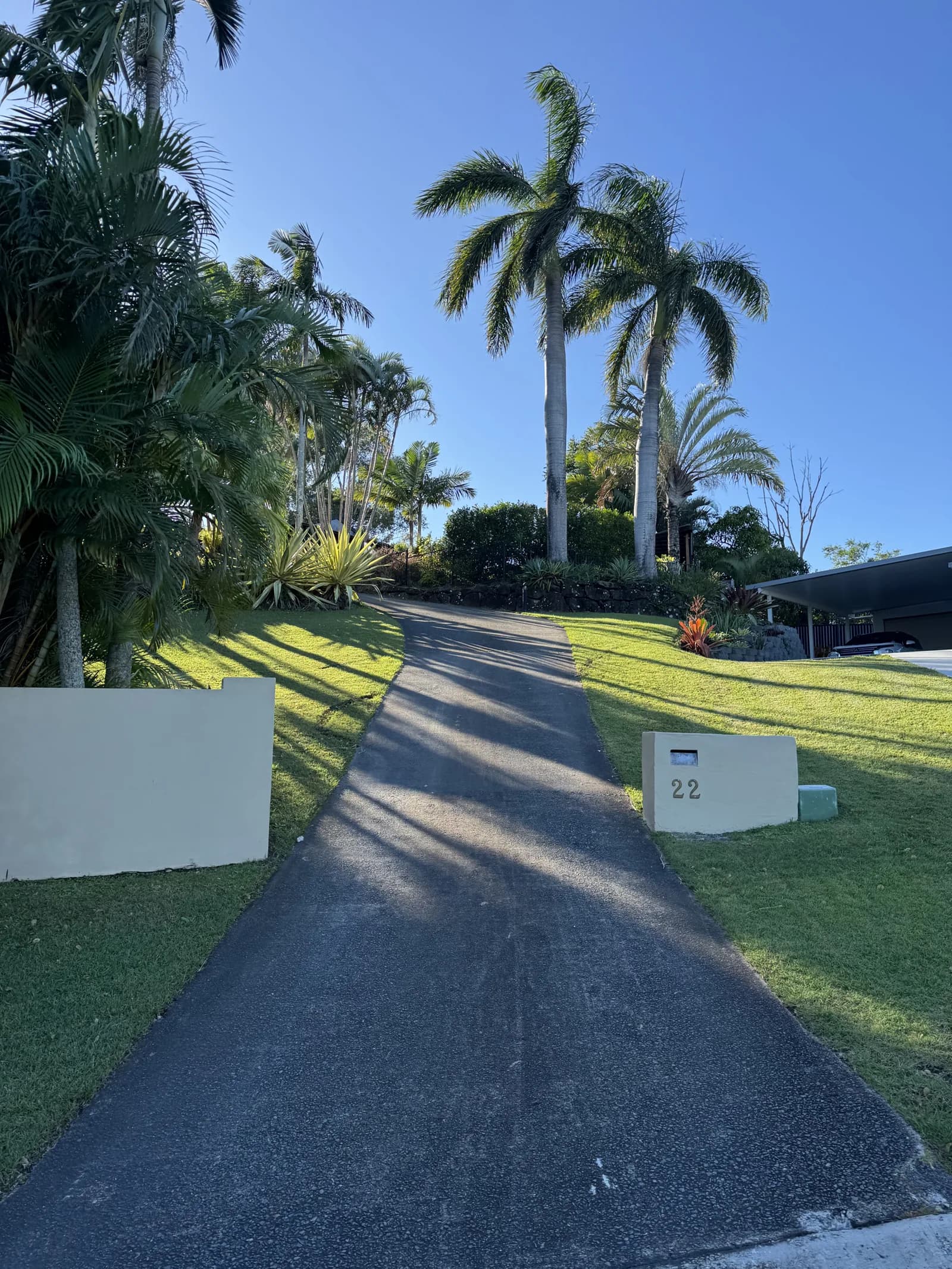 Driveway and entry, before