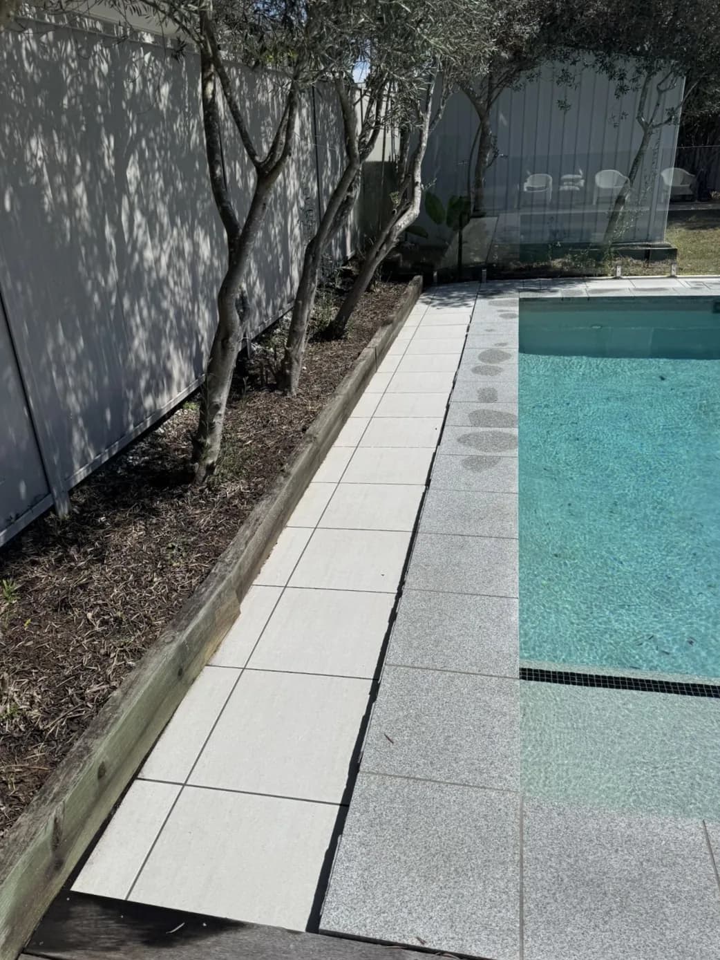 Pool-side path, after