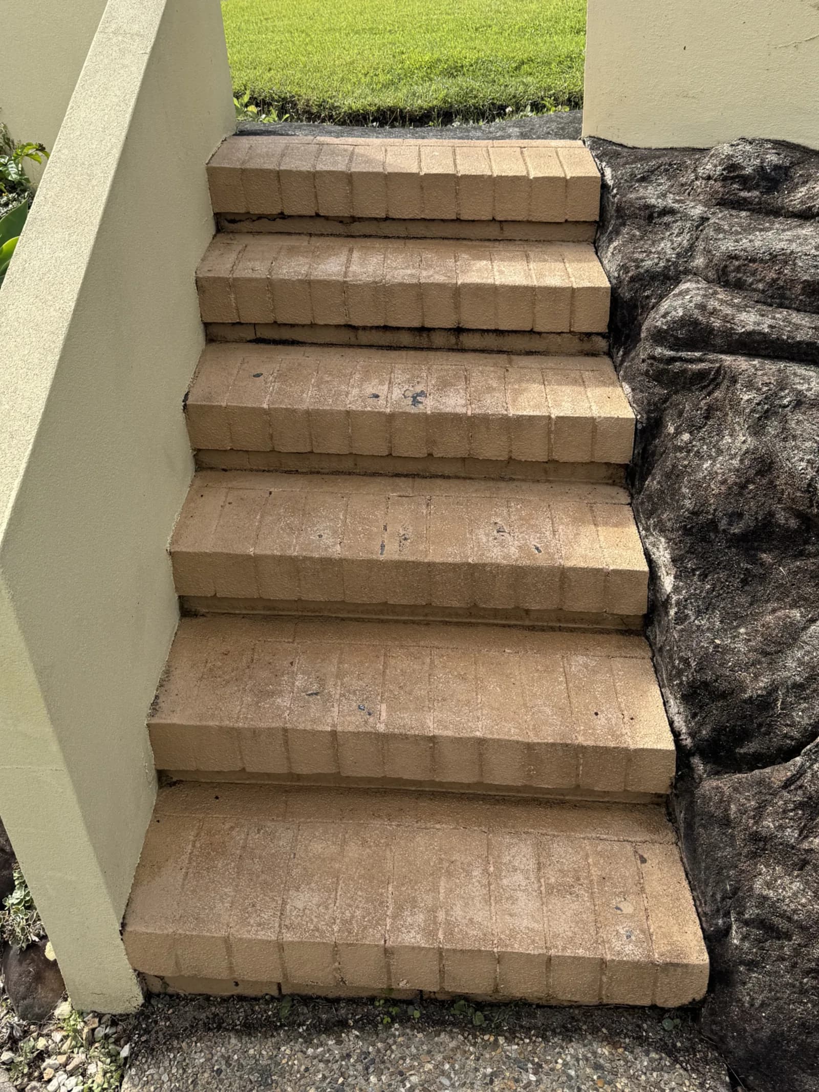 Brick stairs, after